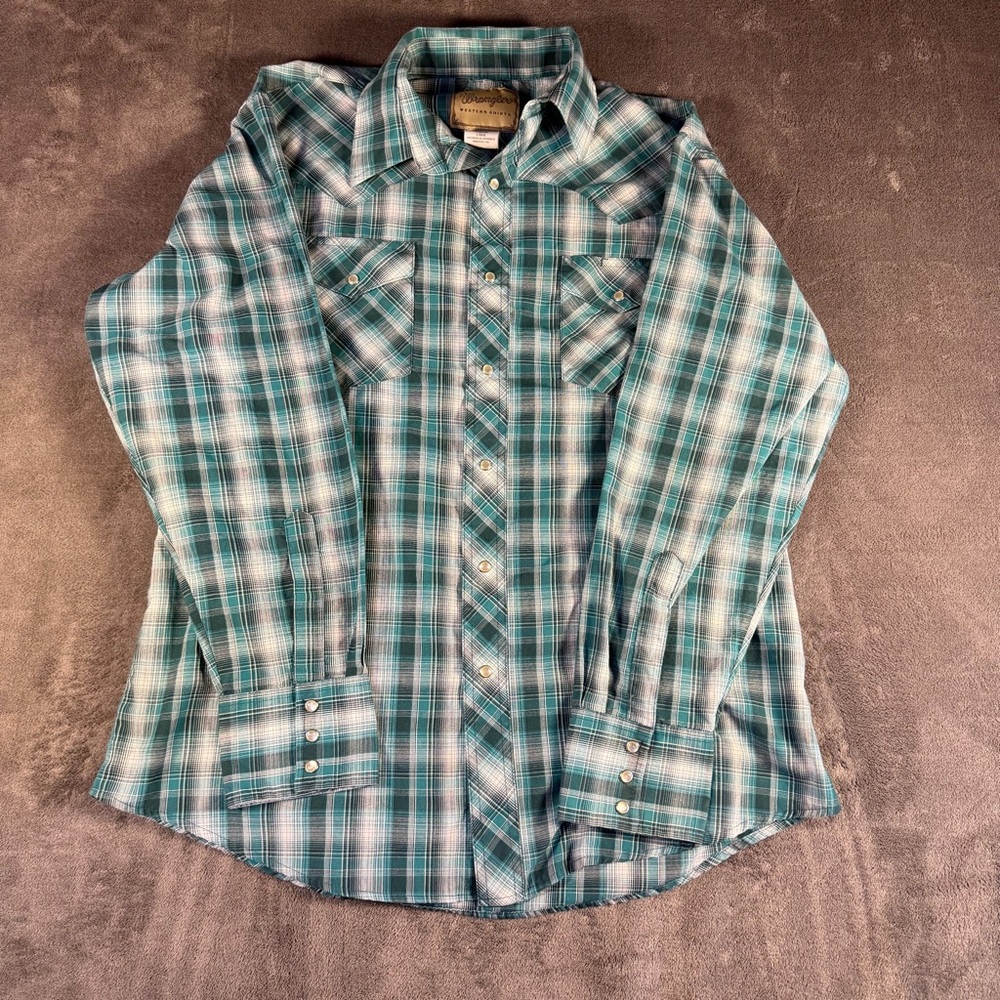 Men's Wrangler Western Pearl Snap Large